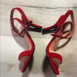 Red Strappy Heels, Size 7